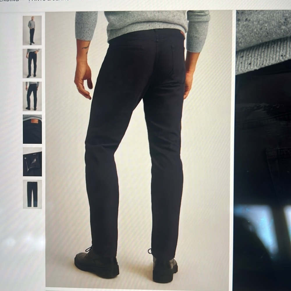Bonobos Italian brushed 5 pocket black pants/jeans. Size 36/32 slim. Super soft. - Picture 2 of 10
